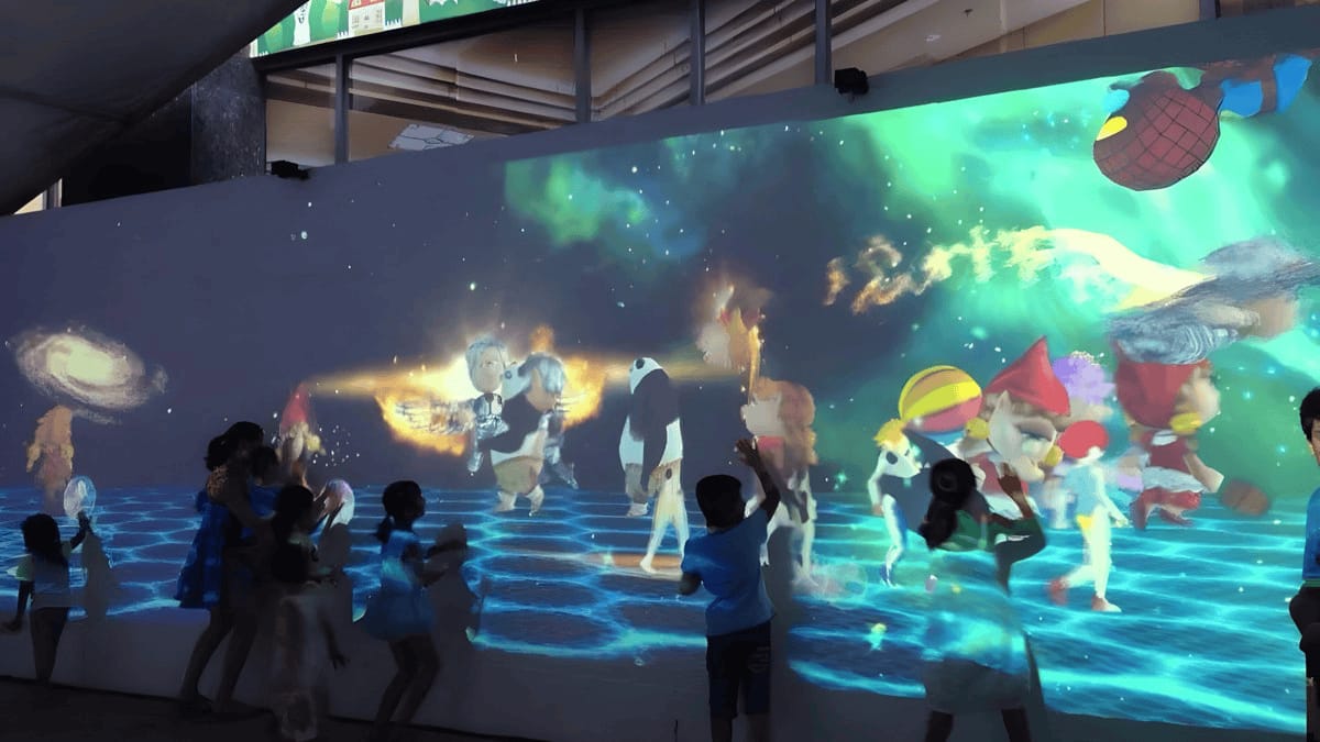 雷達(dá)互動觸摸投影墻-墻面感應(yīng)互動投影系統(tǒng)