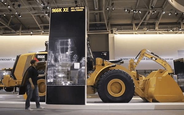 機(jī)械裝置透明展示滑軌屏